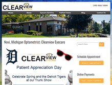 Tablet Screenshot of clearvieweyecare.com